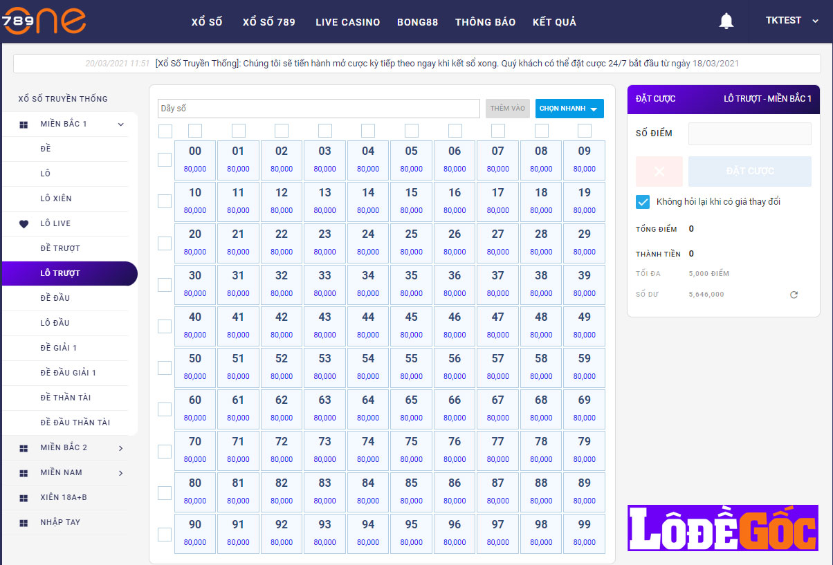 Đánh lo trượt tại LD789 Đánh lo trượt tại LD789